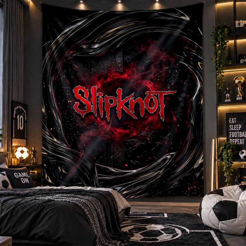 Wall Hanging Tapestry Slipknot Print Cloth for Living Room Bedroom Home Decor