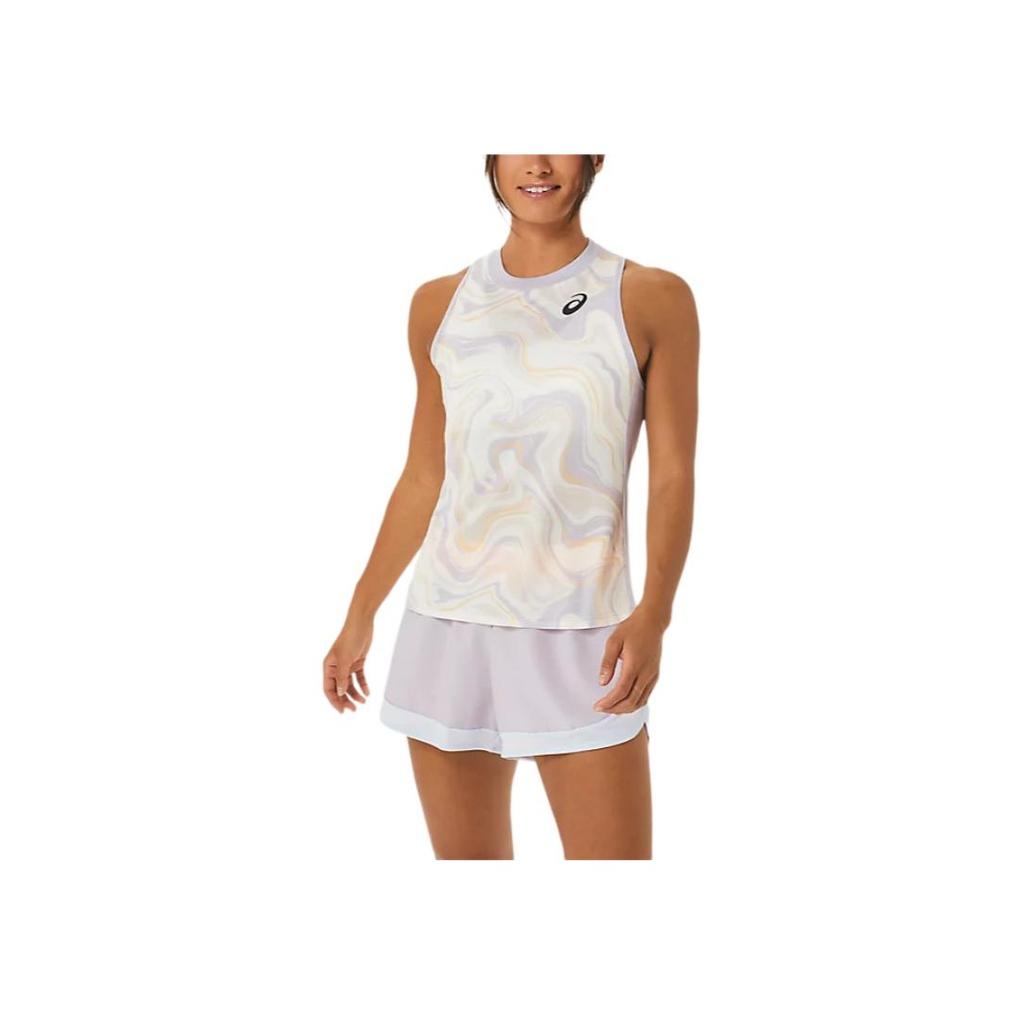 Asics Tennis Comfortable Color Block Round Neck Pullover Vest Women tops Purple White 2042A250-500