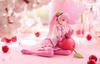 Stolní Roztomilá Sakura Miku Třešňový Polštářek Oficiální Figurka Hatsune Miku
