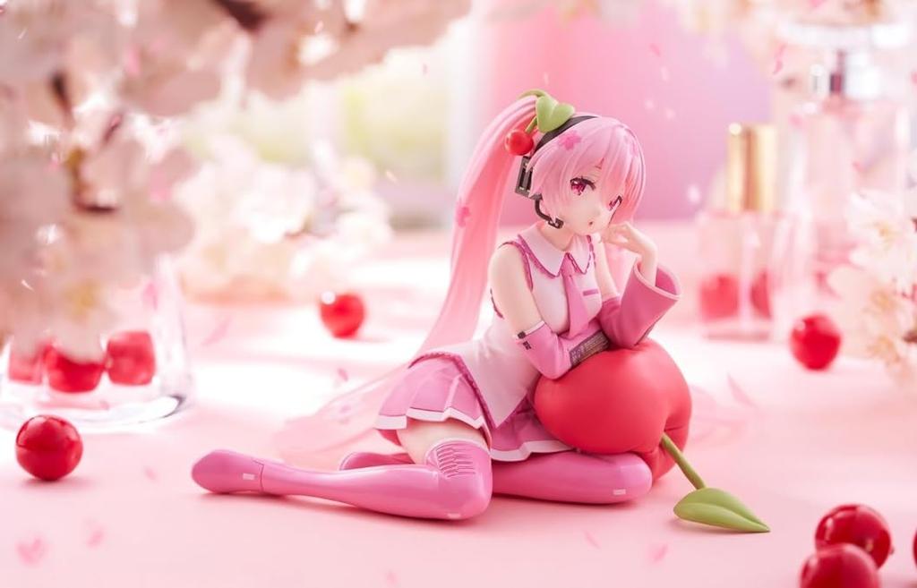 Stolní Roztomilá Sakura Miku Třešňový Polštářek Oficiální Figurka Hatsune Miku