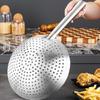 Cooking Made Easy with Stainless Steel Skimmer Spoon Mesh Design for Noodle Dumpling Straining Long Handle
