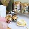 1/12 Tea Box Dollhouse Miniature Tableware Cup & Saucer Decoration Kitchen Decoration Doll House Accessories