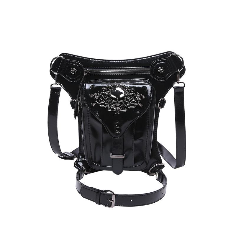

Новая нишевая ретро панк наплечная сумка-мессенджер, персонализированная сумка-пояс в стиле черепа и локомотива Spice Girl чёрный