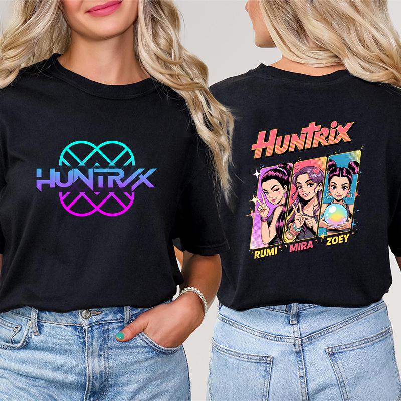 

Kpop Охотник на демонов Huntrx Принт Футболки Мода Повседневная Футболка с коротким рукавом Мода Корейские Аниме Футболки Женская одежда Футболки Топы M