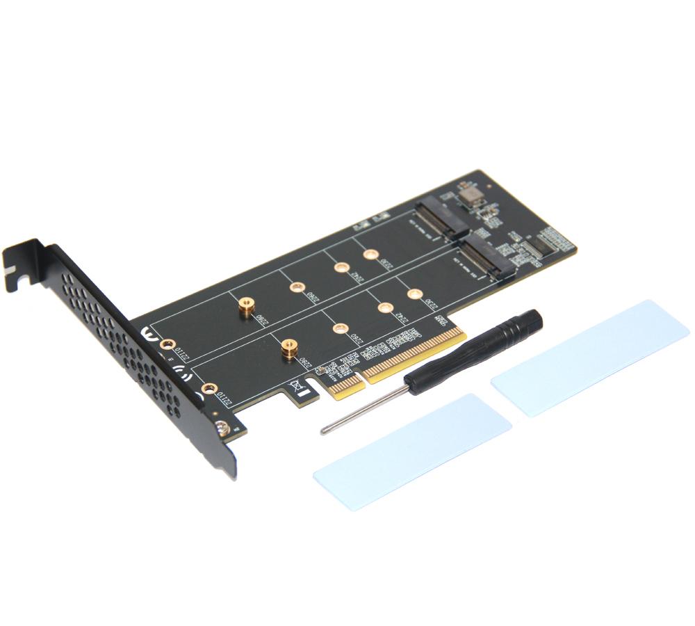PCIe To M2 NVME Adapter Card PCI-E 4.0 X8 X16 NVME M Key SSD Converter M.2 PCI Expansion Card For 2230 2242 2260 2280