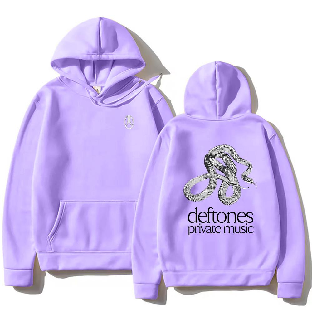 Deftones Private Music Hoodie Deftones Band Long Sleeve Music Sweatshirt Women Men High Street Loose Clothing Streetwear Casual