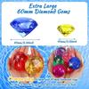 Extra Große Tauch Edelstein Poolspielzeug, 60MM Extra Großer Acryl Diamant Bunt Piraten Schatz Tauch Edelsteine für Sommer Schwimmparty Mitgebsel, 5 Stück Zufällige Co