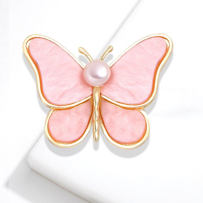 Butterfly Brooch Female Premium Niche Pearl Pin Brooch Accessories