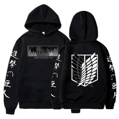 Hoodies Men Women Levi Anime Print Attack On Titan Sweatshirt Pullover