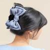 MOONH Claw Hair Clip Large Claw Clip Hair Pin Silk Giant Ribbon Indigo Claw Clip