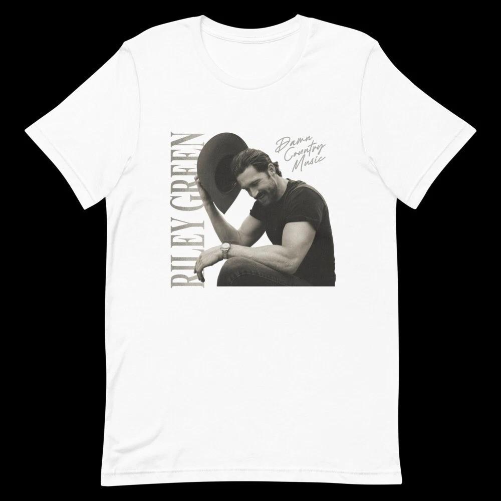 

Riley GreenDamn Country Music T-Shirt White Color Full Size BL1221 Unisex T-Shirt S