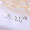 My Shape Music Note Stud Earrings for Men Women Black Color Stainless Steel Earring Punk Fashion Jewelry Pendientes Mujer 2022