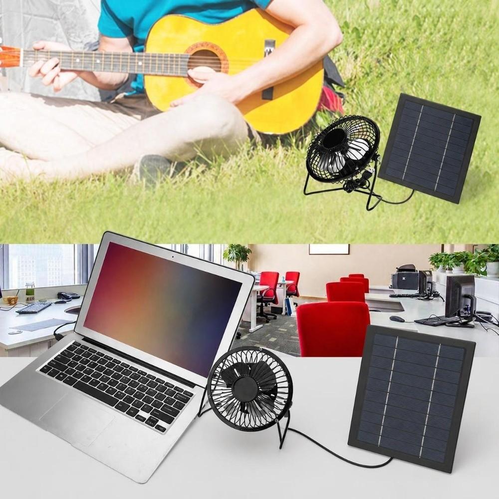 5W 6V Cooling Fan Monocrystalline Silicon Mini Solar Fan Pratical Solar Panel Fan  Outdoor Camping
