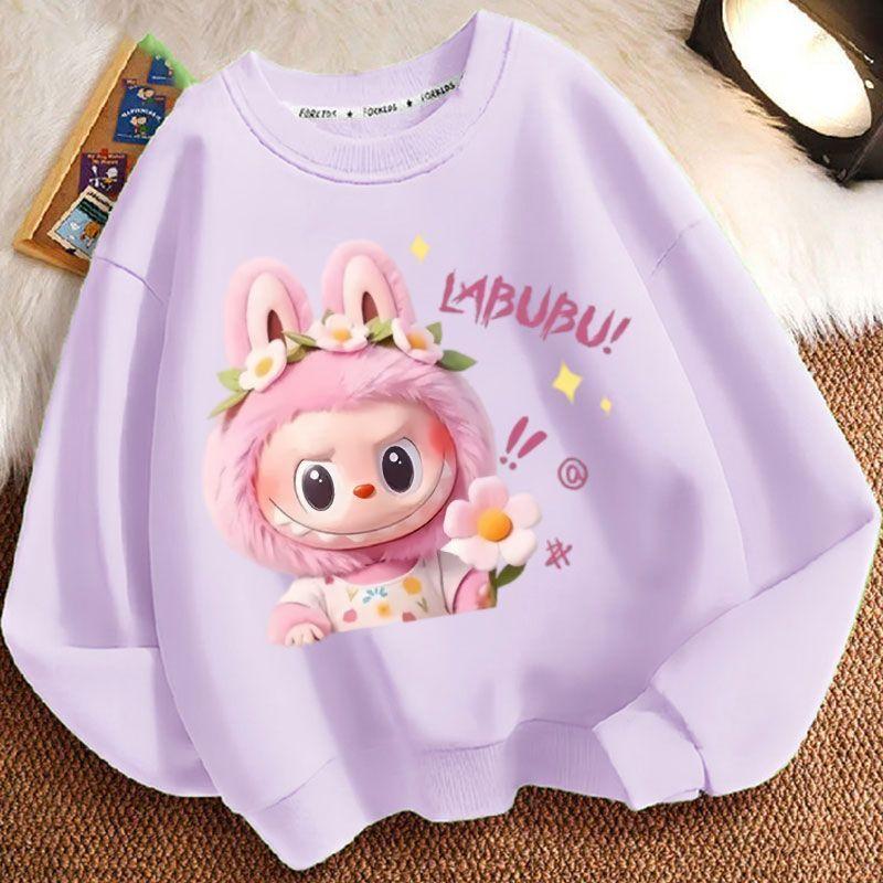 Loose Round-neck Hoodies for Children, Fashionable Long-sleeved and Cute Round-neck Hoodies for Boys and Girls In Spring, Autumn and Winter