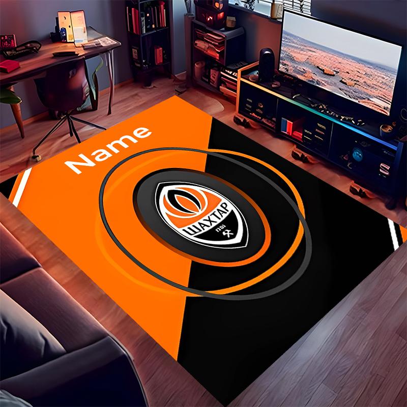 Op maat gemaakte FC Shakhtar Donetsk Print Vloerkleed - Zacht, Wasbaar Antislip Binnentapijt, Woonkamer, Huis & Kantoor Decoratief Tapijt