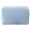 Polyester Striped Travel Toiletry Bag With Breathable Design For Men And Women