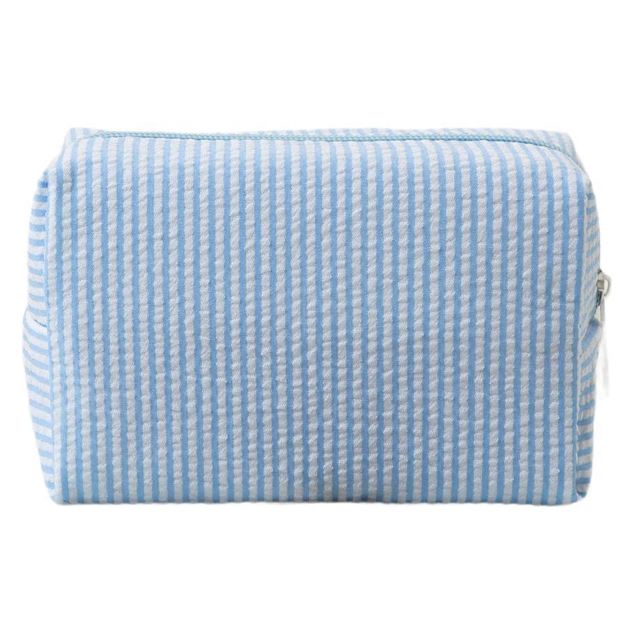 Polyester Striped Travel Toiletry Bag With Breathable Design For Men And Women