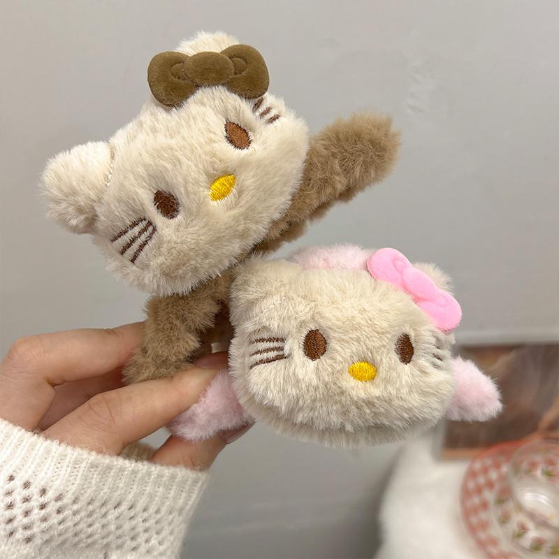 Reversible Cute Cat and Shark Claw Clip for Updo Hairstyles - Cartoon French Style