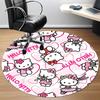1pc Hello Kitty Chair Carpet for Office Non Slip, Machine Washable Rug for Office, Room Holiday Decor for Christmas, Birthday Polyester