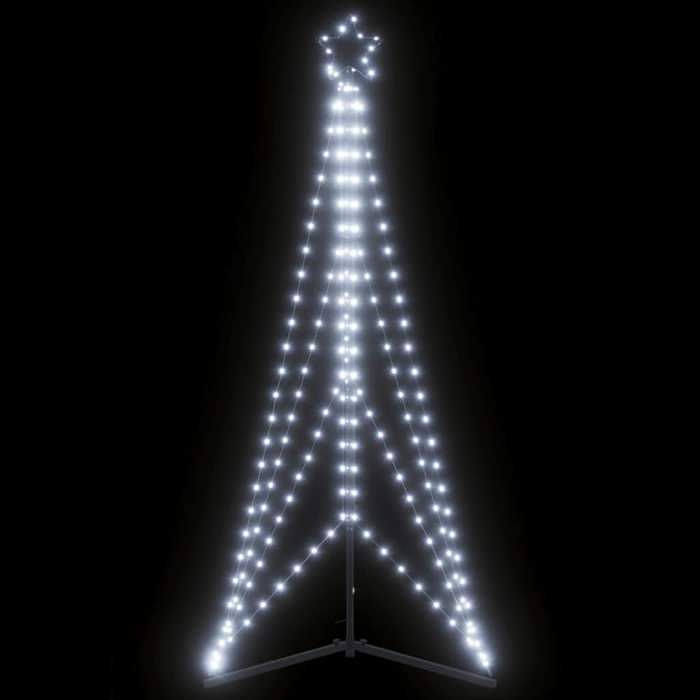 VidaXL Sapin de Noël à LED 363 LED blanc froid 182 cm, lumière de Noël, lumière de Noël LED, lumière de Noël extérieure, 4016409