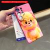 2DFlat Samsung phone case Cute Yellow Puppy with Pink Ears and Glasses Applicable to Galaxy S22 S23 S24 S25ULTRA S26 A12 A13 A14 A15 A16