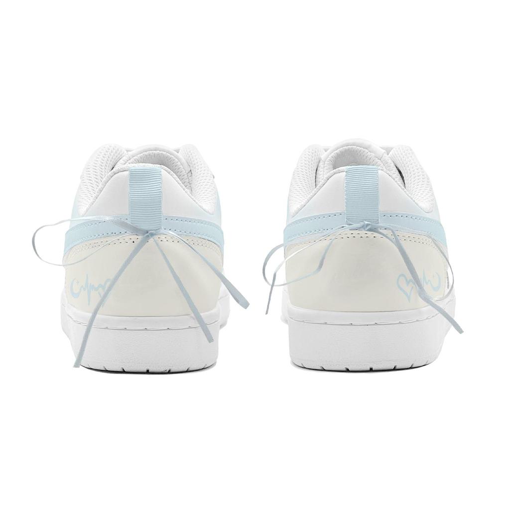 Nike Court Borough Moon Love Song Low top Skateboard Shoes Women's Light Blue BQ5448-100(TeamS2-S-BOX)