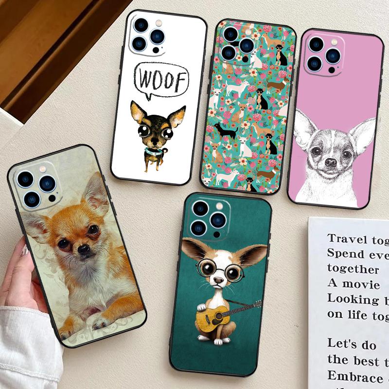 Chihuahua Dog Case For iPhone 15 16 Pro Max 14 12 11 13 Pro Max Plus XR X XS Max 12 13 Mini Cover