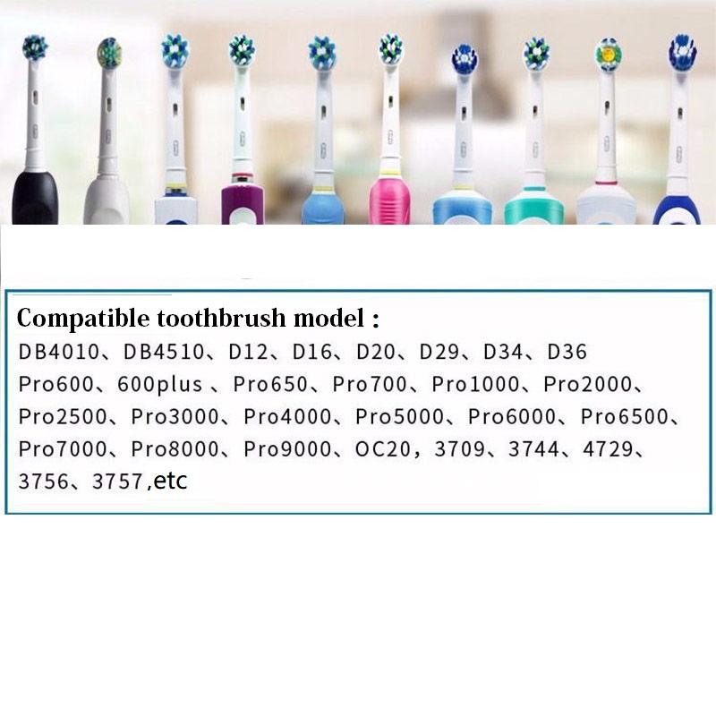 4 Stück Elektrische Zahnbürsten-Ersatzköpfe für Oral-B Zahnbürstenköpfe Weiche Borsten Zahnbürstenkopf Mundreinigungspflege EB-17P