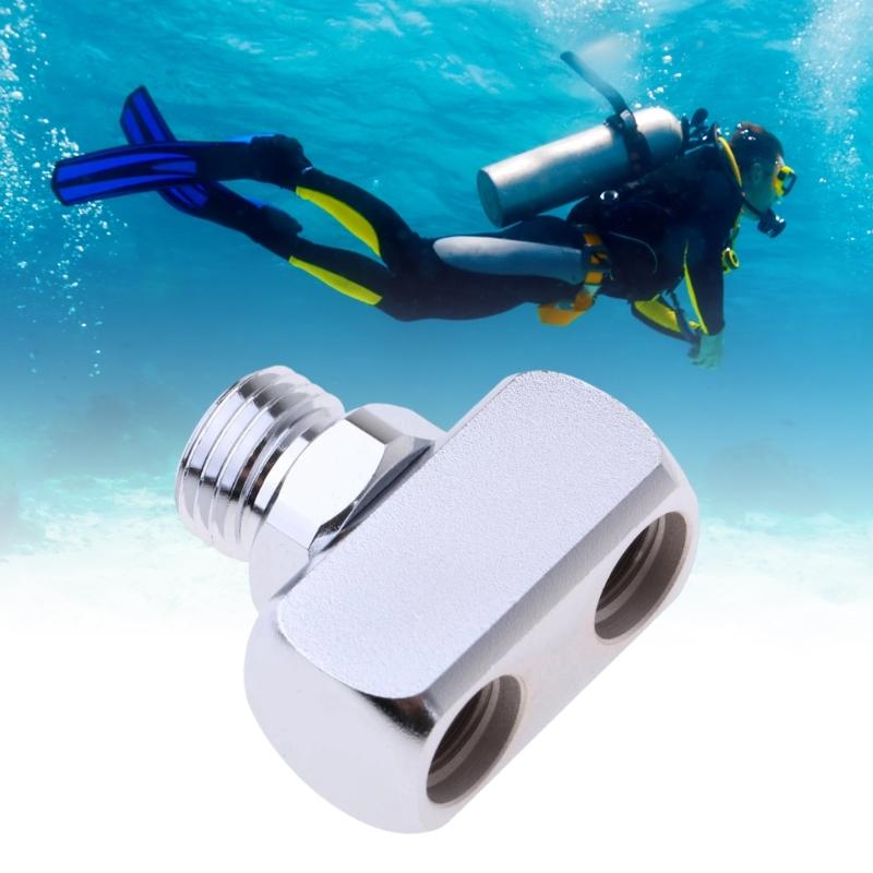 Scubas Diving Low Pressure Hose Splitter 3 Way Dive Regulator Practical Thread Adapter Diving Accessories Enduring