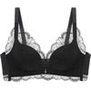Oudifen Women's Wireless Push-Up Lace Antibacterial Bra (XB1533/XB1521)