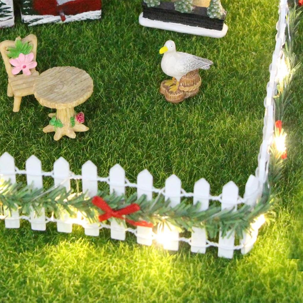 Magical Panels With LED Light Tree Tree Small Fence Christmas Elf Prop Miniature With LED Christmas Tree Fence