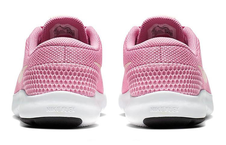 Nike Flex Experience RN 7 Cushioning Abrasion Resistant Breathable Low top Kids' Running Shoes Pink White Teenagers 943287-601