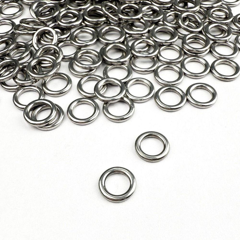 50pcs Solid Ring Fishing Split Rings 50pcs Pack Jig Rings Butterfly Rig Rings Freshwater Fishing