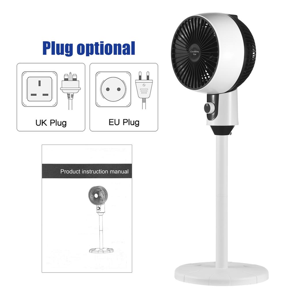 90 Degrees Oscillating Pedestal Fan High Velocity 3 Speeds Quiet Standing Floor Fan for Living Room