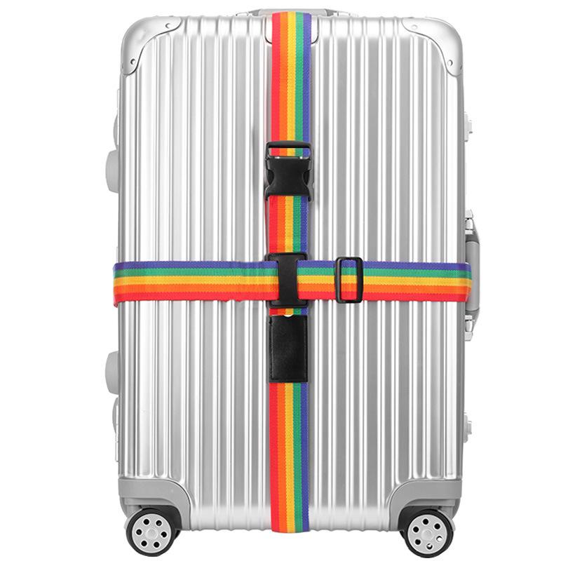 Explosion-Proof Customs Lock Luggage Straps: Reinforced Cross-Packing Straps for Tightening Checked Baggage.