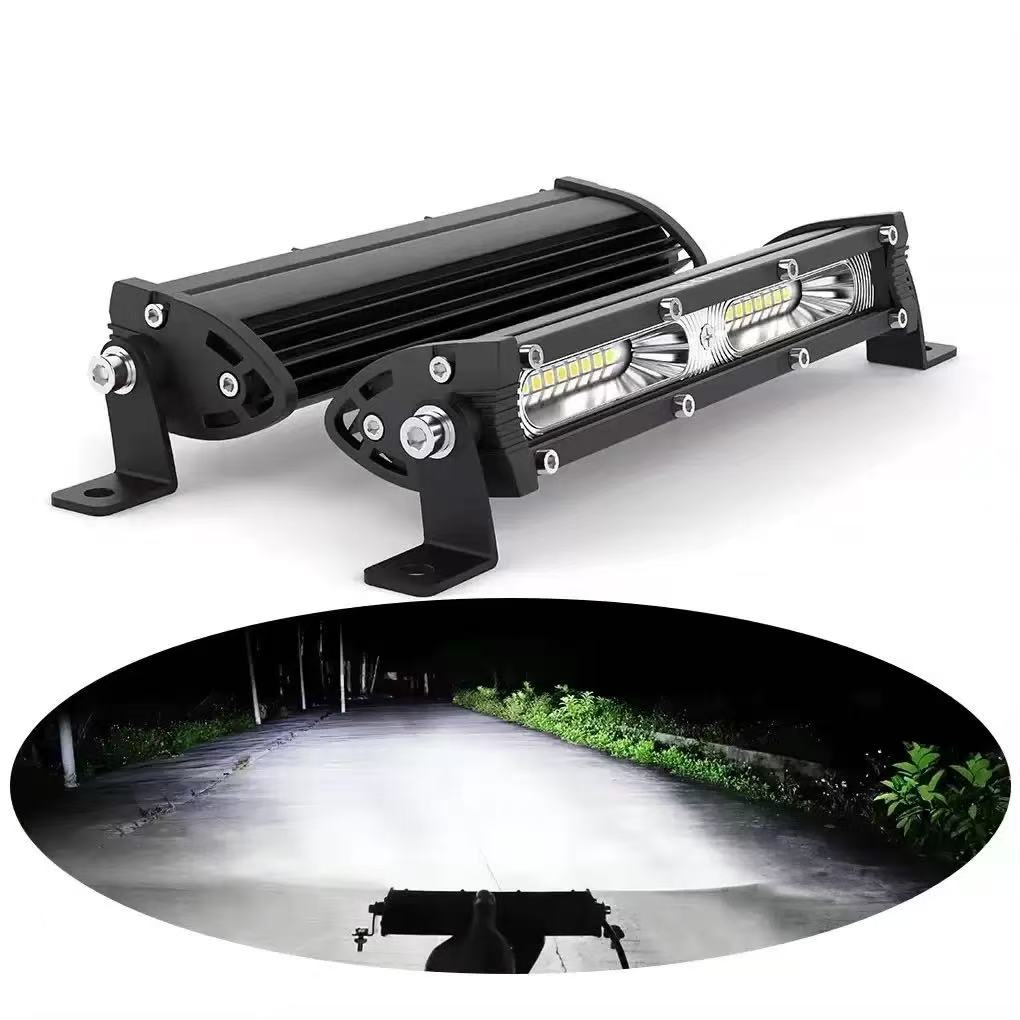 slim LED Light Bar Single Row led Work Lighting Roof Bumper Lamp Offroad for 4x4 Trucks SUV