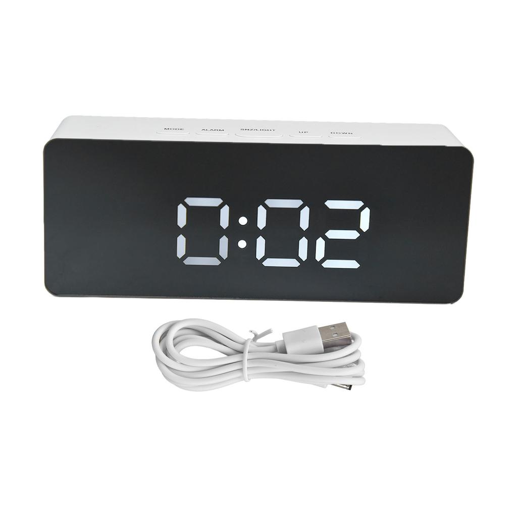 LED Clock Multifunctional USB Powered 3 Lighting Modes Snooze Time Celsius Fahrenheit Display Digital Alarm Clock