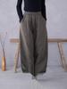 Women's High Waist Slimming Cotton-Linen Warm Pants