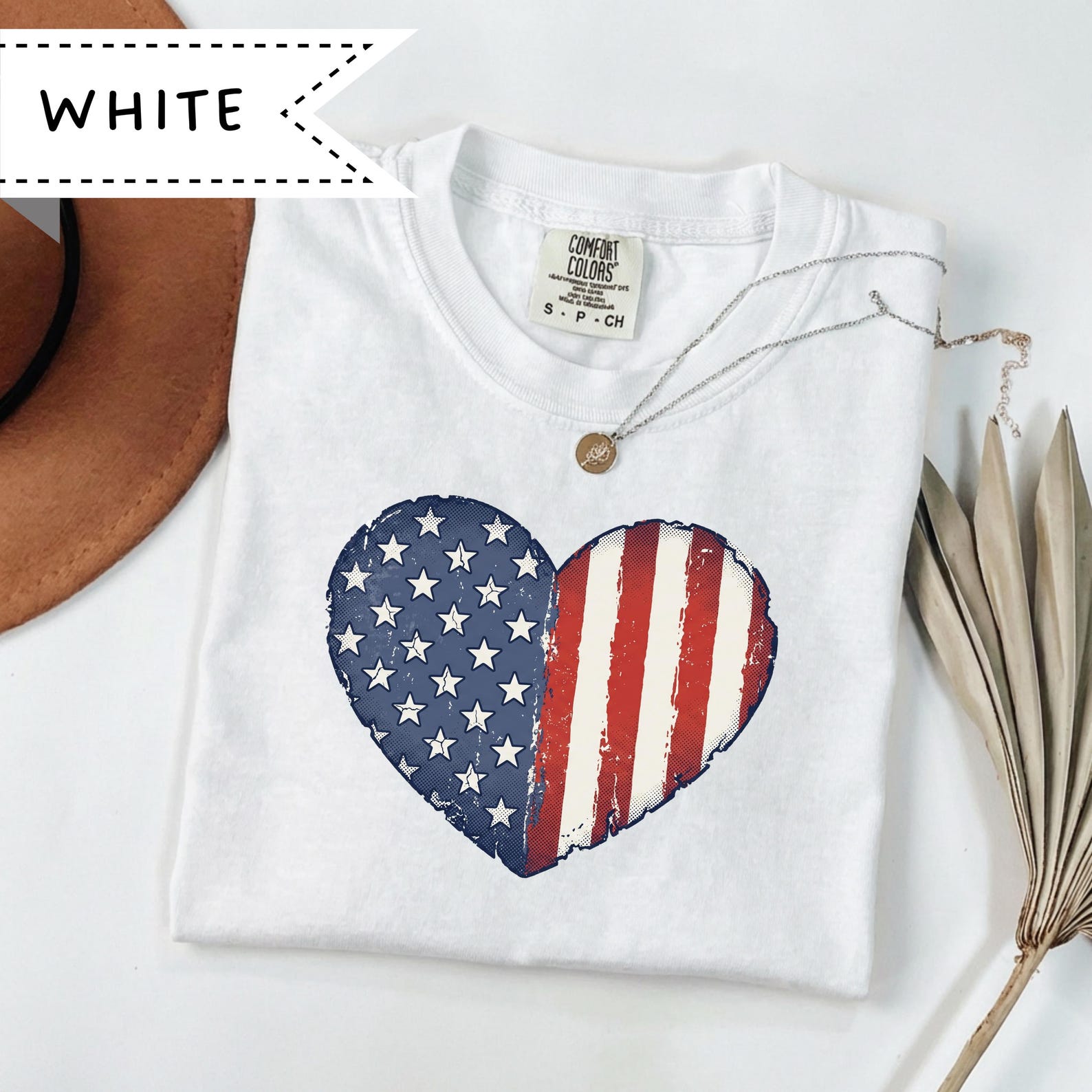 Comfort Colors® 250 Years Freedom Heart Graphic Tee, Vintage Patriotic USA Shirt, Minimalistic Patriotic Top S
