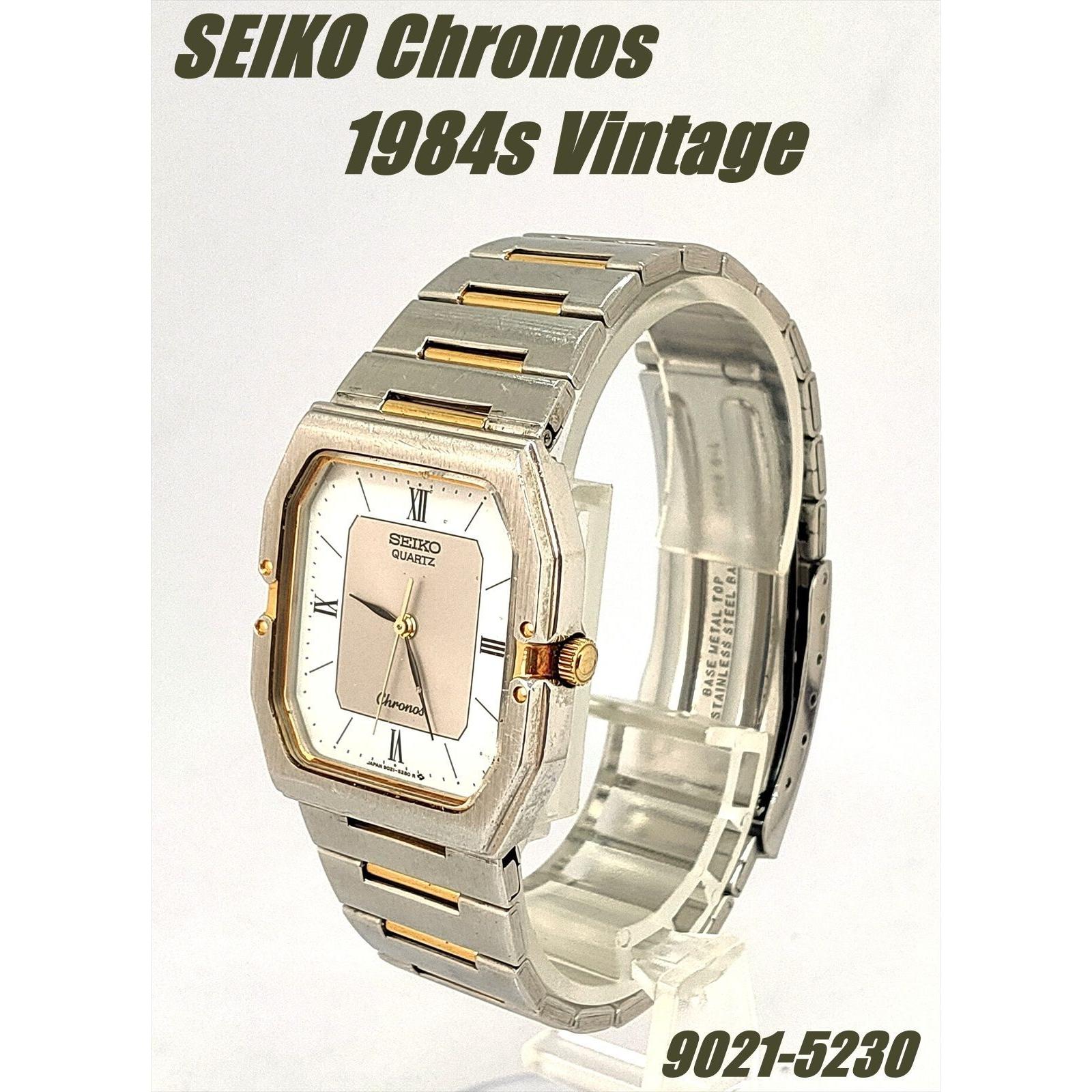 Used [In operation] SEIKO Chronos Quartz 9021-5230 Combi Color Vintage 1984s Watch (3357)