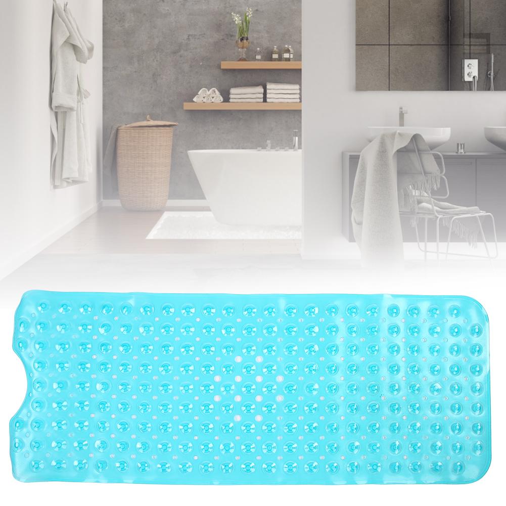 Rutschfeste PVC Badewannen-Duschmatte Badezimmerbodenmatte mit Saugnäpfen für Heim- und Hotelgebrauch(Transparentes Grün 40.5x101cm)