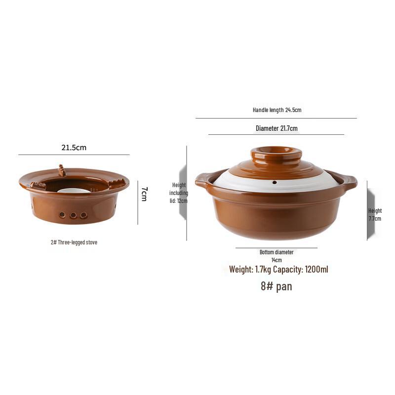 ZISIZ Ceramic Alcohol Hot Pot Set