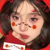 Children's Halloween Pumpkin & Ghost Face Stickers: Washable Makeup & Face Painting Decals