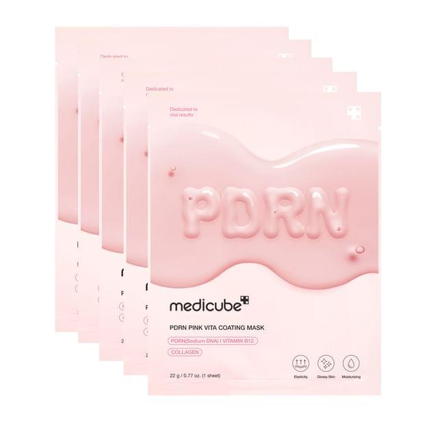 medicube - PDRN Pink Vita Coating Mask Bundle Set 22g x 5 sheets