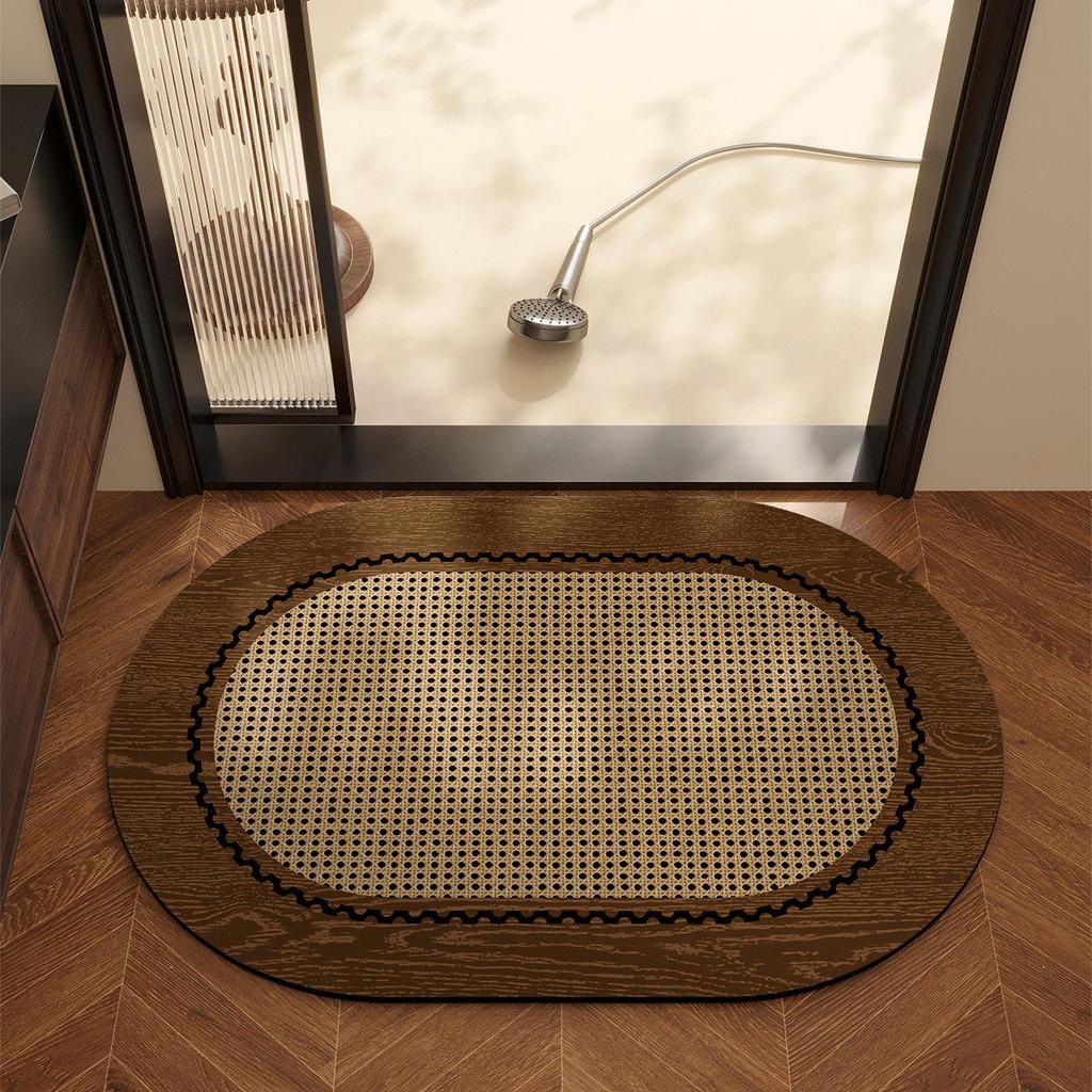Pre-owned Non-slip Diatomaceous Earth Bath Mat - Absorbent, Dirt-Resistant, Quick-Dry, Wear-Resistant for Bathroom or Entrance