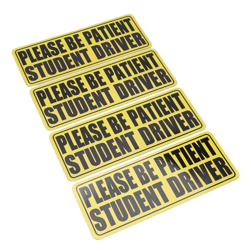 4KS Nová samolepka pro řidiče Bezpečnostní varování Magnetická značka Student řidič Reflexní nálepka pro začínajícího řidiče Univerzální pro