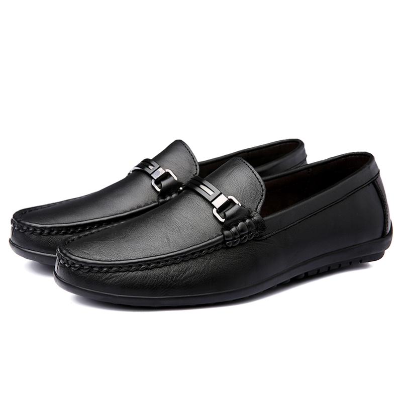 Loafers Men Slip-On Casual Leather Shoes For Seasons Black Brown Fashion Trendy Italian Luxury Designer Brand Loafer