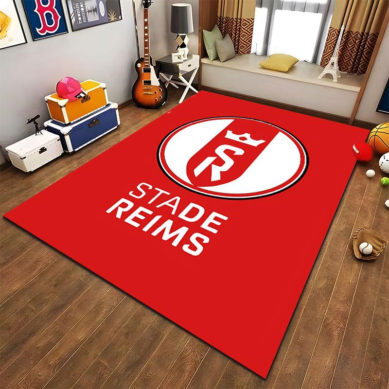 Stade Reims Logo Carpet suitable as a non-slip mat for the living room or bedroom sofa