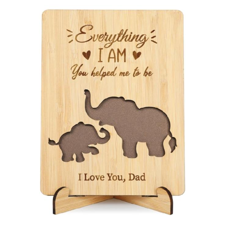 Efficient Wooden Celebration Card For Wedding Anniversaries Birthdays And Decorative Shelf Display