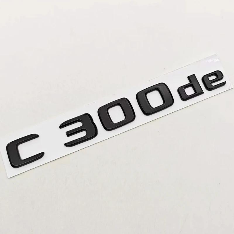Chrome Black Car Styling Logo C300de Badge Rear Trunk Emblem Sticker Decals For Mercedes Benz C300e C300de W206 Accessories RL1